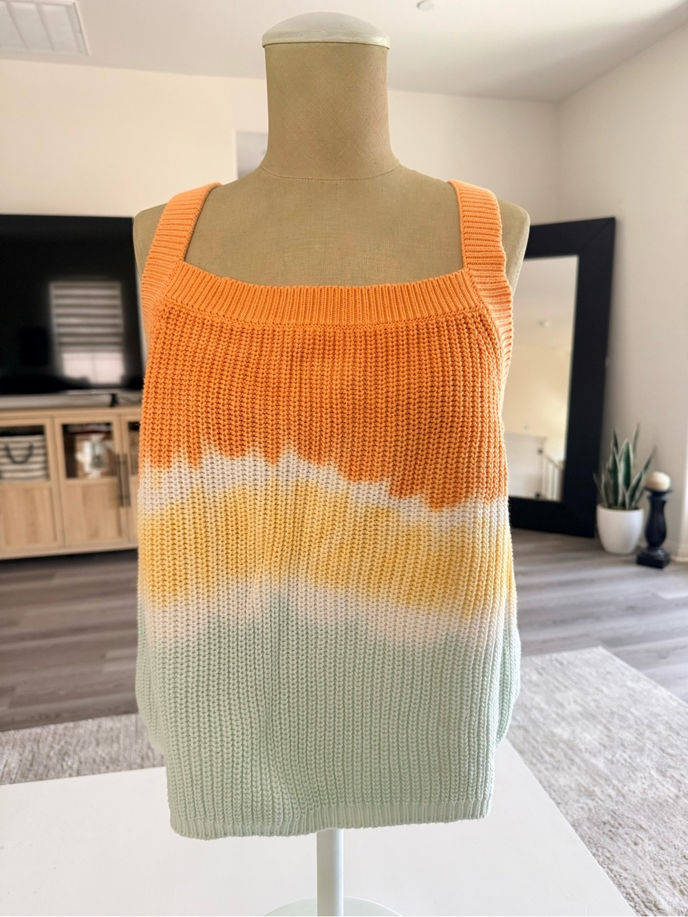 Toad&Co Bianca Eco Friendly Organic Cotton Sweater knit Tank tie dye pastel